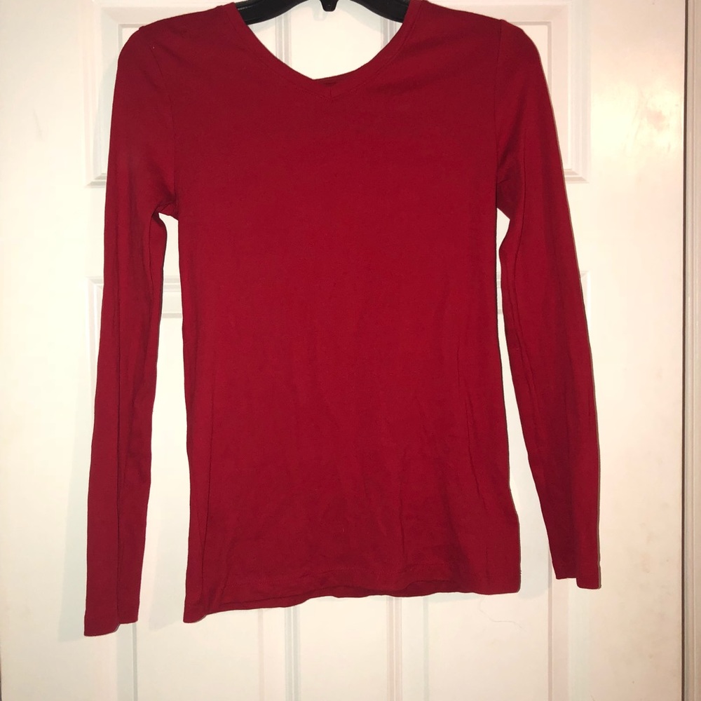 Long Sleeve V Neck T-Shirt